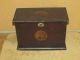 Rare 19th C Painted Document Box Brown W/ York & Jersey Seals Primitives photo 1