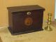 Rare 19th C Painted Document Box Brown W/ York & Jersey Seals Primitives photo 2