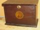 Rare 19th C Painted Document Box Brown W/ York & Jersey Seals Primitives photo 6