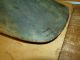 Rare Early 18th C American Carved Wooden Oval Trencher In Grungy Old Blue Paint Primitives photo 7