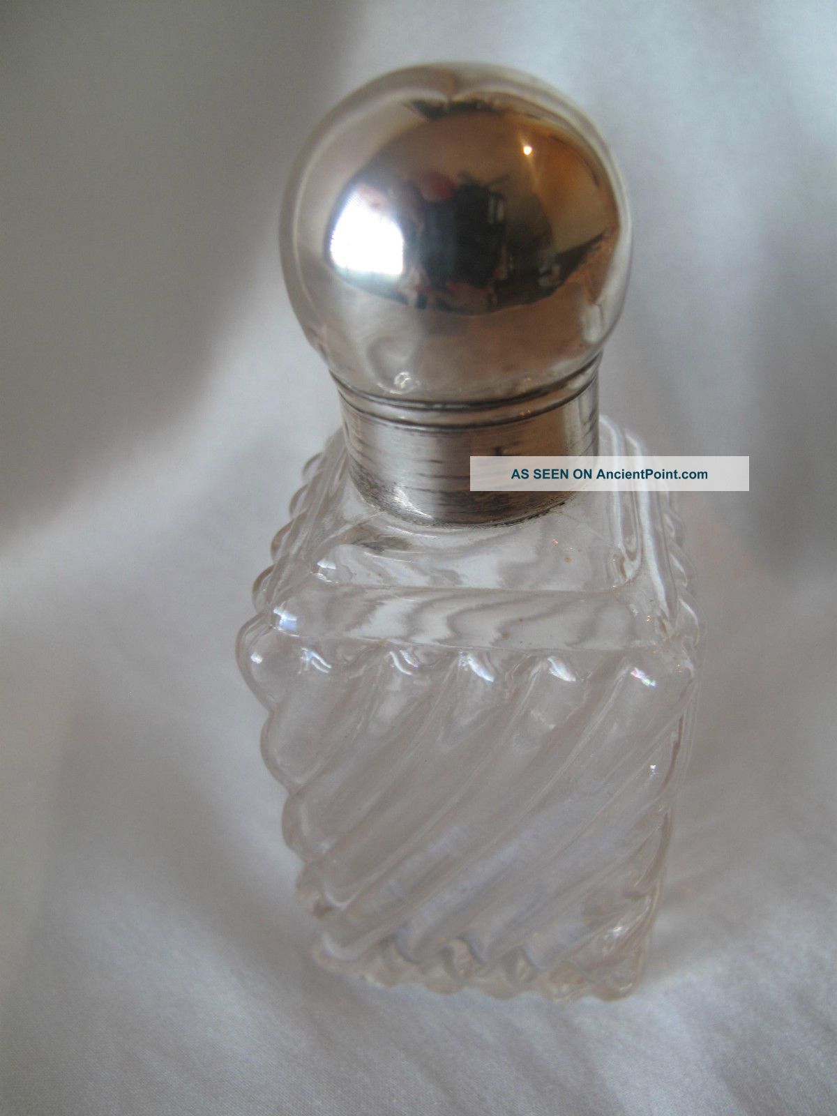 Antique Hallmarked Silver Topped Smelling Salt/perfume Bottle Other Antique Glass photo