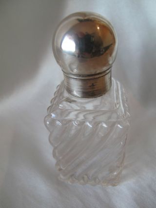 Antique Hallmarked Silver Topped Smelling Salt/perfume Bottle photo