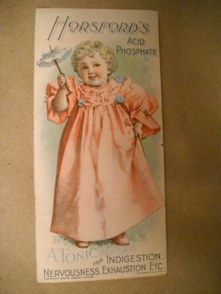 Horsford ' S Tonic 1898 Victorian Medical Remedy Booklet Chromo Girl Burlington Vt photo