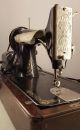 Antique 1927 Singer Sewing Machine Model 99 Bentwood Case Key Accessories Knee Sewing Machines photo 1