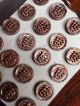 Full Card 24 Antique ?waistcoat Twinkle Metal Buttons Floral ? Tints Buttons photo 4