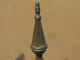 Rare American Federal 18th C Brass Steeple Top Andirons Faceted Urn Scrolled Leg Primitives photo 9