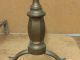 Rare American Federal 18th C Brass Steeple Top Andirons Faceted Urn Scrolled Leg Primitives photo 6