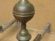 Rare American Federal 18th C Brass Steeple Top Andirons Faceted Urn Scrolled Leg Primitives photo 8