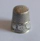 Sterling Silver Thimble - Ketcham & Mcdougall - Circles On Scrolled Background Thimbles photo 2