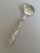 Antique Repousse Sterling Silver Handle Pierced Spoon Strainer Ghf Mark Flatware & Silverware photo 5