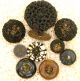 10 Antique Victorian Cloth Covered Buttons Incl Matching Pair Buttons photo 1