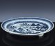 Large C1800 Chinese Qianlong Jiaqing Canton Blue White Well N Tree Platter Tray Vases photo 4