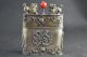 Old Collect Handwork Miao Silver Carving Kylin Dragon&phoenix Tobacco Box Other Chinese Antiques photo 1