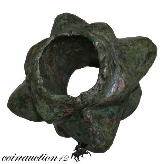 Museum Quality,  Stunning Patina Early Medieval Bronze Mace Head photo