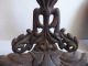 Antique Victorian Cast Iron Umbrella Fireplace Tool Holder Stand - Art Nouveau Hearth Ware photo 4
