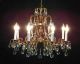 Huge Antique French Brass Or Bronze & Crystal Pineapple Chandelier Chandeliers, Fixtures, Sconces photo 7