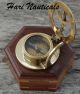 Vintage Brass West London Round Sundial Compass Brass Nautical Sundial Compass Compasses photo 1