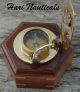 Vintage Brass West London Round Sundial Compass Brass Nautical Sundial Compass Compasses photo 5