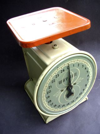 Antique ' Way Rite  Hanson ' Household Scale - Weighs 25 Pounds By Ounces photo