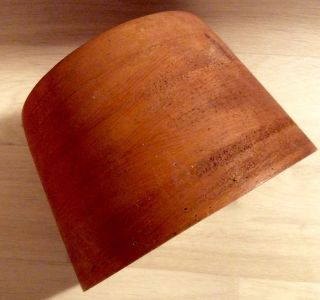 Vintage Solid Wood Hat Block Millinery Mould Tapered Cylinder Fez Shaped photo