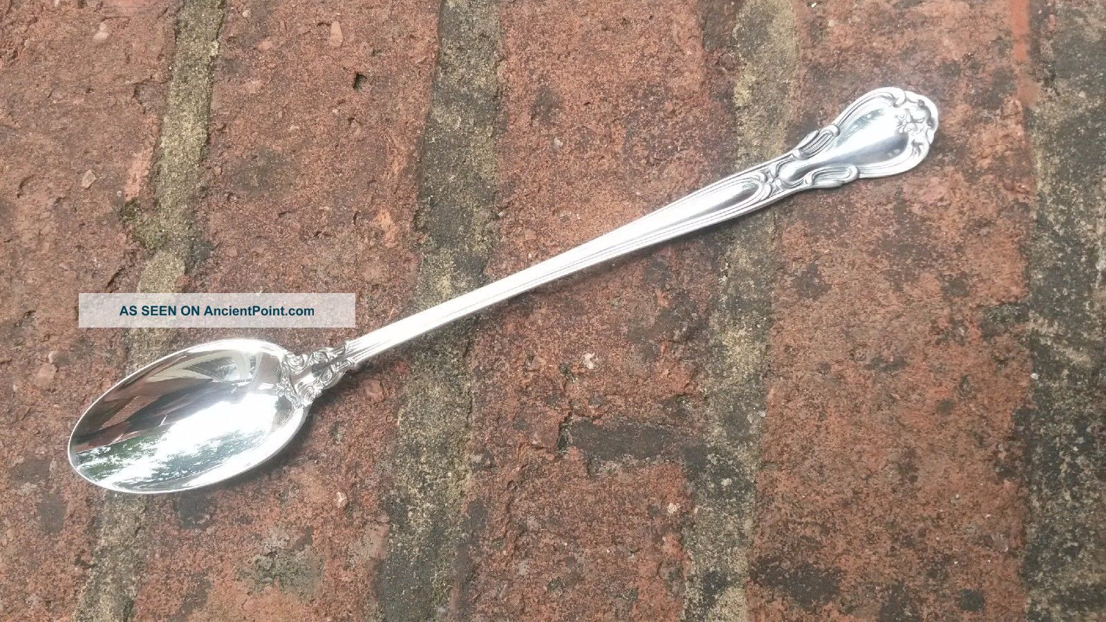 Gorham Chantilly Iced Tea Spoon Sterling Spoon.  925 Flatware & Silverware photo