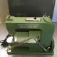 Antique Portable Elna Swiss Sewing Machine Metal With Case Green Vintage Sewing Machines photo 2