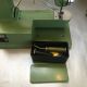Antique Portable Elna Swiss Sewing Machine Metal With Case Green Vintage Sewing Machines photo 8