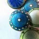 (6) Antique English Edwardian & Other Sterling Silver Guilloche Enamel Buttons Buttons photo 2