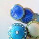 (6) Antique English Edwardian & Other Sterling Silver Guilloche Enamel Buttons Buttons photo 4