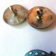 (6) Antique English Edwardian & Other Sterling Silver Guilloche Enamel Buttons Buttons photo 5