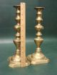 Antique Diamond Beehive Push Up Brass Candlesticks Candle Holders 11 1/2 Metalware photo 4