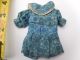 Antique Early Primitive Small Blue Calico Rag Or China Doll Dress Hand Sewn Old Primitives photo 9