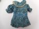 Antique Early Primitive Small Blue Calico Rag Or China Doll Dress Hand Sewn Old Primitives photo 3