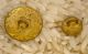 2 Antique Enamel Buttons Mother / Daughter Pair Buttons photo 1