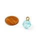 (1) 12mm Antique Czech Hand Faceted Crystal Ball Waistcoat Art Glass Button Buttons photo 1