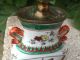 Vintage Davart Ny Lamp Asian Theme Handled Vase With Metal Base W/ Shade Lamps photo 4