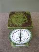 Antique Scale Kitchen American Family,  Old Green & Cream Paint,  25 Lbs Scales photo 4