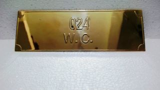 Vintage Maritime Marine Ship Plaque & Signs Brass Door Number Plaque photo