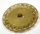 Antique French Enamel Button Butterfly & Flowers W/ Pierced Cut Steel Border Buttons photo 1