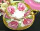 Aynsley Tea Cup And Saucer Athens Wide Mouth Cabbage Roses Gold Teacup Cups & Saucers photo 3