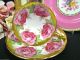 Aynsley Tea Cup And Saucer Athens Wide Mouth Cabbage Roses Gold Teacup Cups & Saucers photo 7