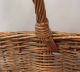 Vintage Antique Large Gathering Basket Twig Vine W/ Twisted Handle Primitives photo 9