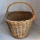 Vintage Antique Large Gathering Basket Twig Vine W/ Twisted Handle Primitives photo 3