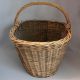 Vintage Antique Large Gathering Basket Twig Vine W/ Twisted Handle Primitives photo 4