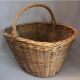 Vintage Antique Large Gathering Basket Twig Vine W/ Twisted Handle Primitives photo 5