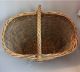 Vintage Antique Large Gathering Basket Twig Vine W/ Twisted Handle Primitives photo 8