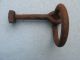 Vintage Hand Forged Iron Hitching Post Ring Horse Tie Rusty Door Pull Barn Find Primitives photo 2