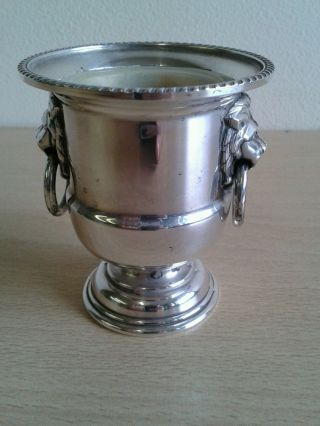 Viners Of Sheffield England Silver Plated Urn Wine Cooler With Lion Heads Handle photo