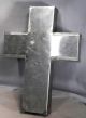 Vintage Modern Welded Steel Industrial Cross Crucifix Sculpture Cake Pan Figural Mid-Century Modernism photo 1