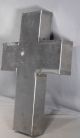 Vintage Modern Welded Steel Industrial Cross Crucifix Sculpture Cake Pan Figural Mid-Century Modernism photo 3